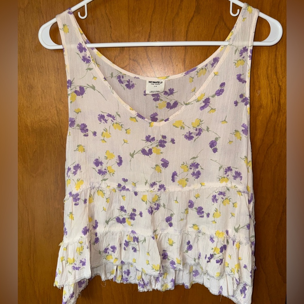 Free People “Intimately” Floral Tank Top